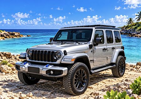 Jeep Wrangler Hybride Cabrio met elektrisch Sunroof Unlimited 4xe 380 (GR)