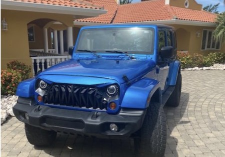 Jeep Wrangler blauw